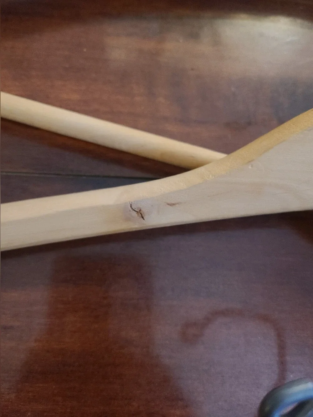 Lot of 5 Vintage Wood Wishbone Suit Hangers - Natural & Varnished Finish
